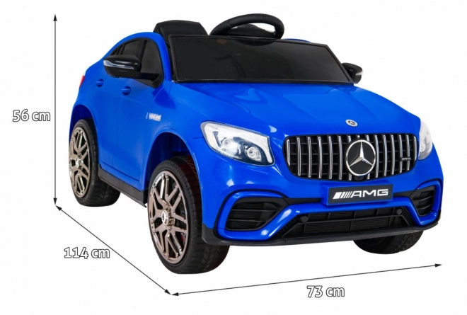 Mercedes Benz GLC63S per bambini Blu + telecomando + trazione 4x4 + MP3 LED + EVA + partenza lenta