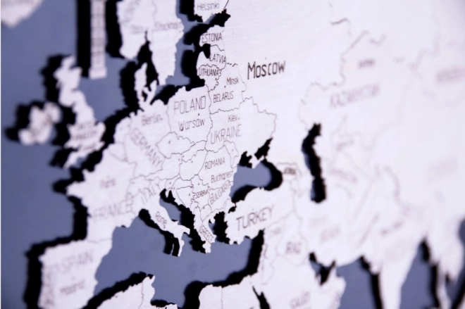Mappa del mondo 3D da parete in legno XXL colori naturali