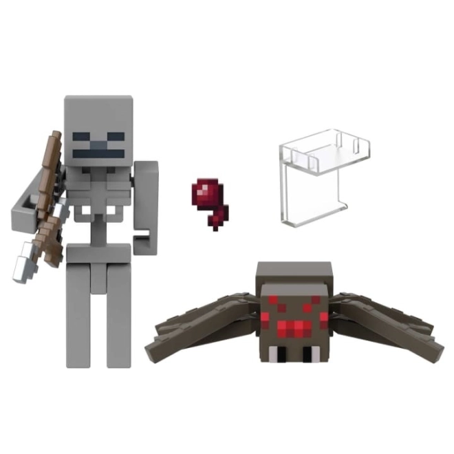 Set figurine Minecraft Skeleton e Spider