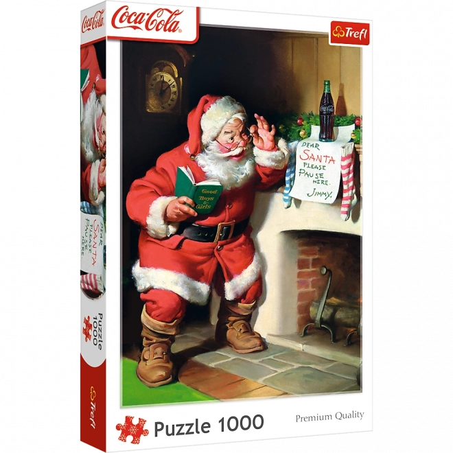 Puzzle da 1000 pezzi Coca‑Cola di Natale – Babbo Natale al caminetto