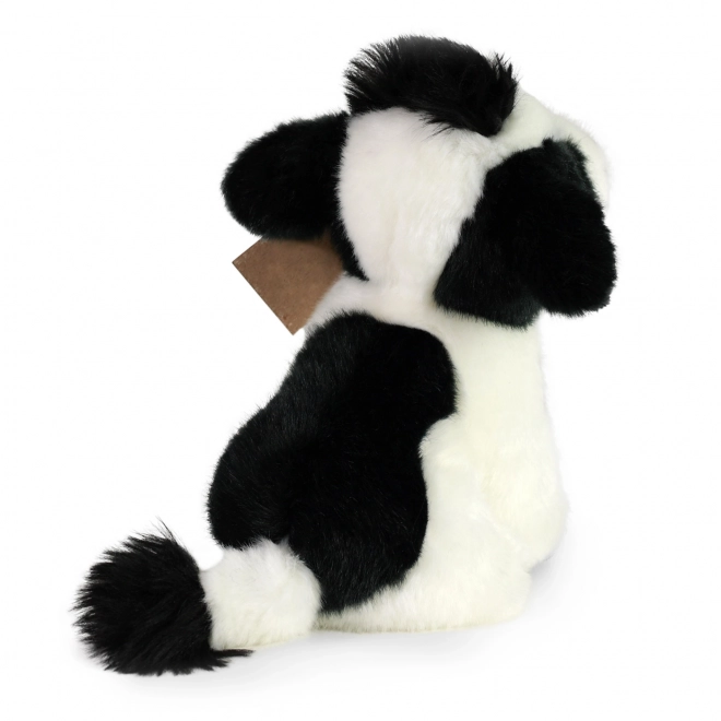 Mucca di peluche seduta 18 cm eco-friendly