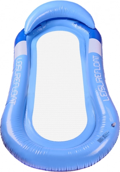 Materassino gonfiabile per piscina con poggiatesta - blu
