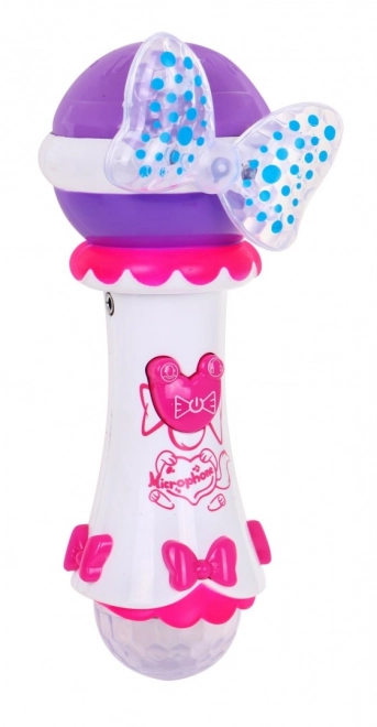 Microfono Karaoke Bambini 3+ Rosa con Cambiavoce e Luci