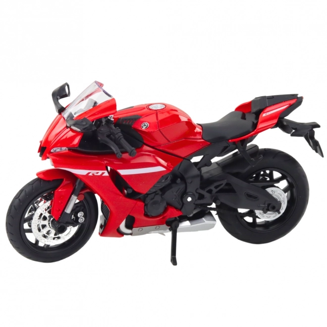 Motocicletta sportiva in metallo rossa con luci e suoni R1 1:12