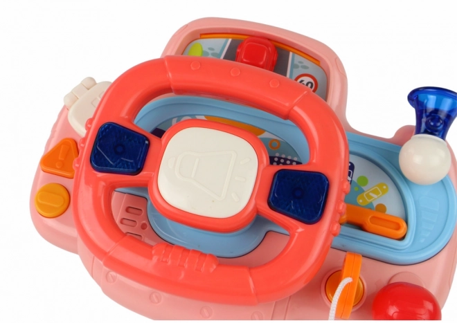 Volante Interattivo Rosa con Simulatore Multifunzione