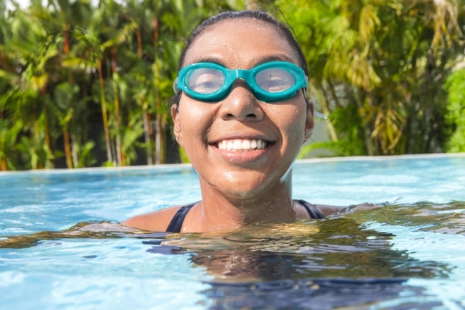 Occhialini da nuoto blu Bestway