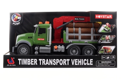 Camion giocattolo con legname a batteria
