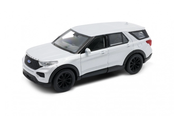 Modellino Welly Ford Explorer 2023 bianco 1:34