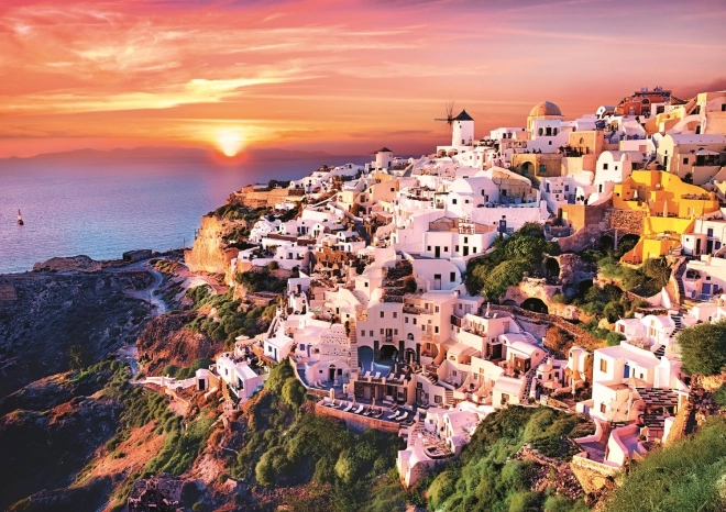 Puzzle 1000 pezzi Tramonto a Santorini