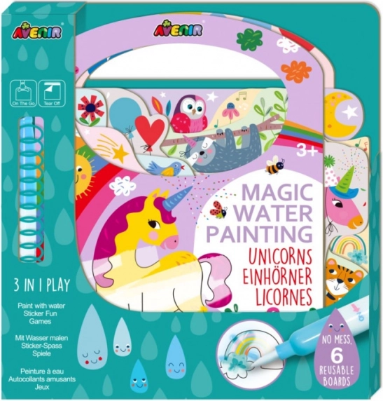 Pittura magica con acqua - Unicorni