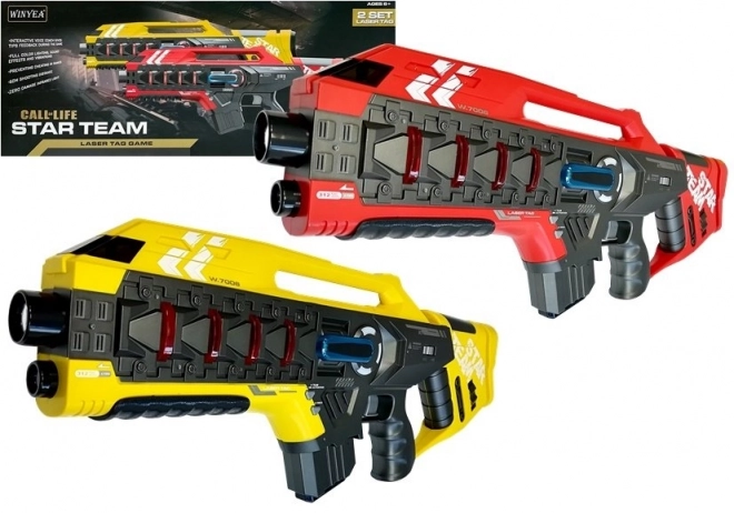 Set fucili Laser Tag 4 squadre 2 colori