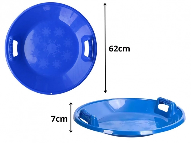 Grande slitta rotonda in plastica 62cm