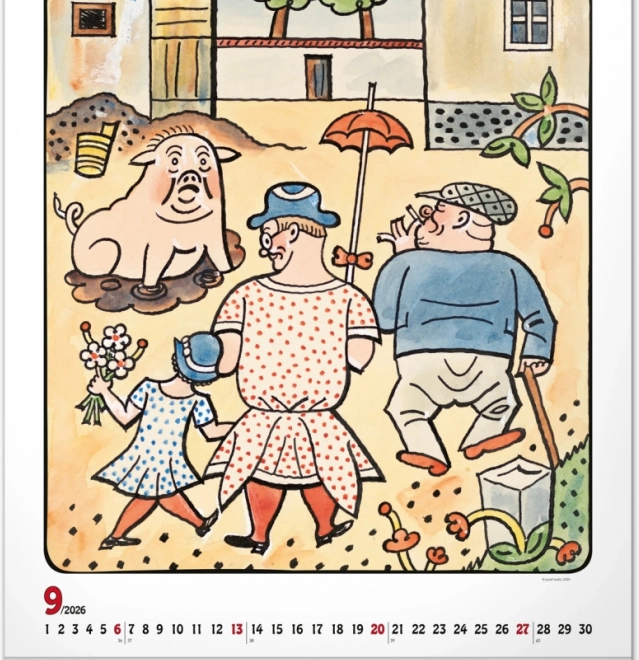 calendario da parete Josef Lada 2026
