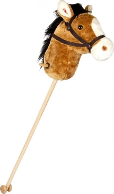 Cavallino di peluche su bastone Nico con ruote e suono