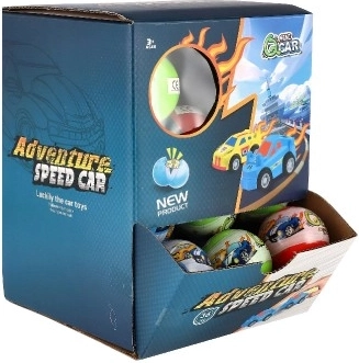 Sfera a sorpresa con auto in plastica 5 cm a retrocarica