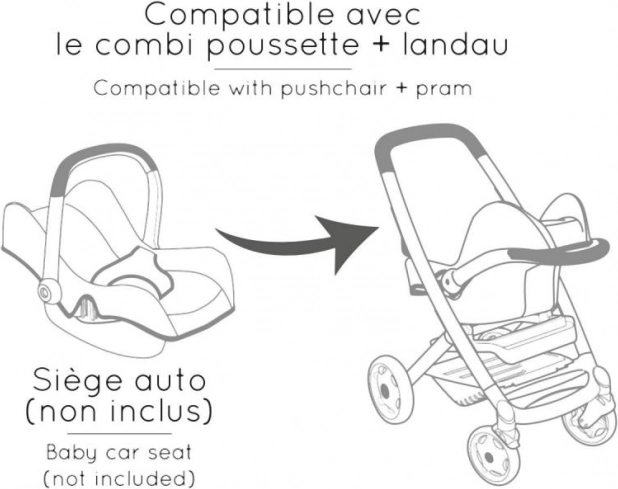 Passeggino per bambole Maxi-Cosi rosa chiaro