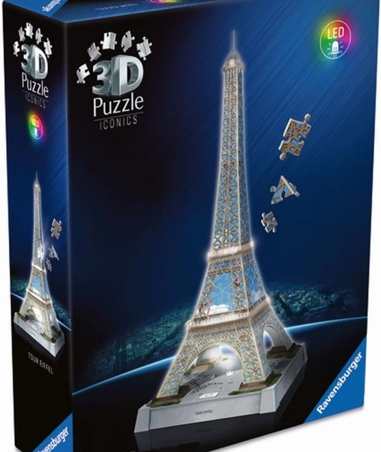 Modello illuminato della Torre Eiffel Iconics con LED