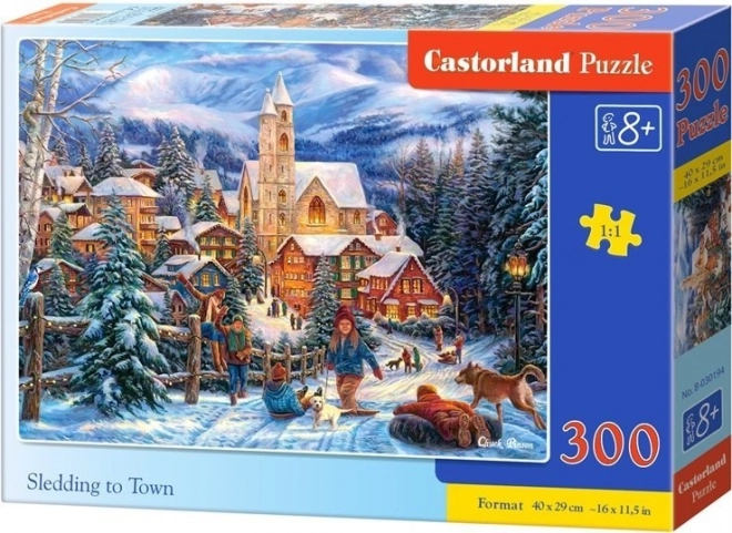 Puzzle 300 Pezzi Sledding to Town