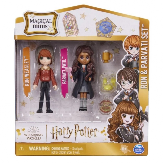 Set Di Figure Harry Potter Ron E Parvati Con Accessori