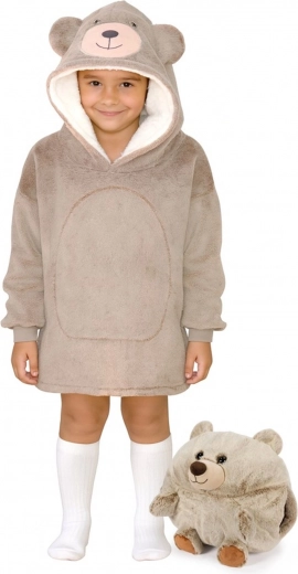 Delizioso design da orsetto con grande cappuccio