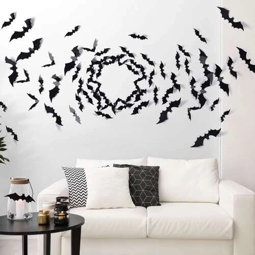 Decorazione Halloween Grandi Pipistrelli Set 3 Pezzi