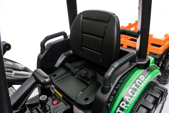 Trattore elettrico Hercules con rimorchio verde 24V