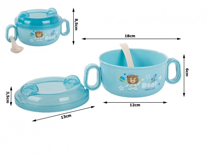 Set di stoviglie per alimenti per bambini con manico