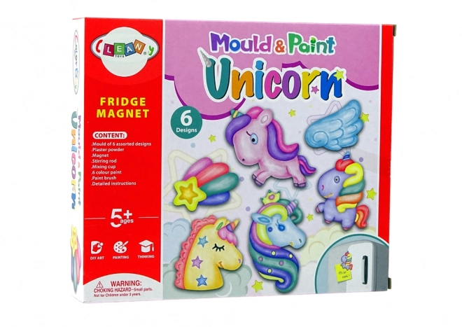 Set creativo DIY magneti gesso unicorni