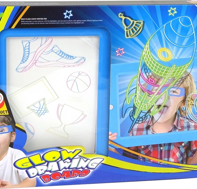 Disegni luminosi con pennarelli al neon
