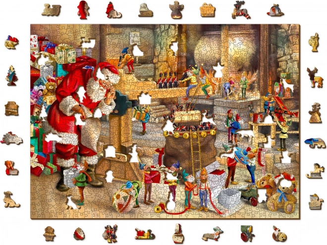 Puzzle di legno officina di Babbo Natale