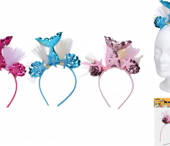 Cerchietto Carnevale Sirena con decorazione