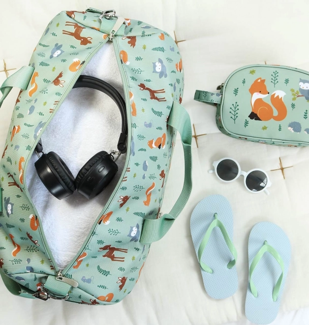 Borsa da viaggio per bambini di A Little Lovely Company – Amici della foresta
