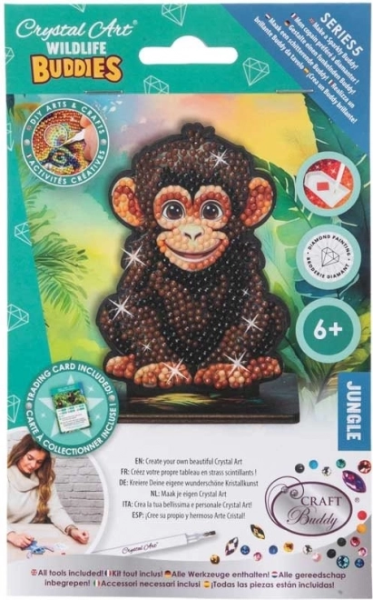 Pittura di diamanti Jungle: Scimpanzé