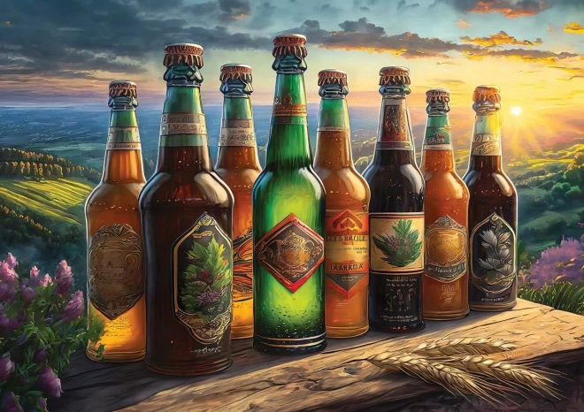 Puzzle retrò bottiglie di birra 1000 pezzi