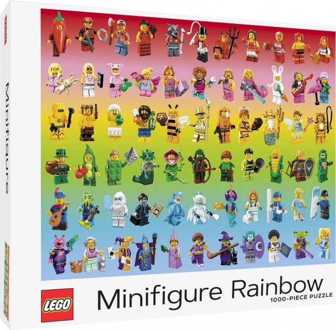 Puzzle LEGO arco iris di minifigure 1000 pezzi