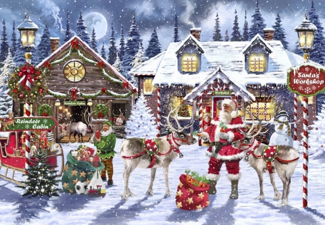 Puzzle officina di Babbo Natale 1000 pezzi