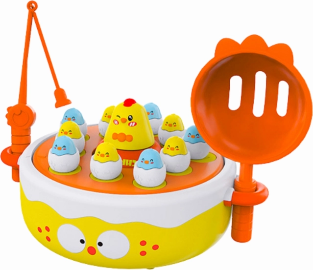 Gioco Interattivo di Cattura Pulcini 2 in 1 con Catapulta Woopie