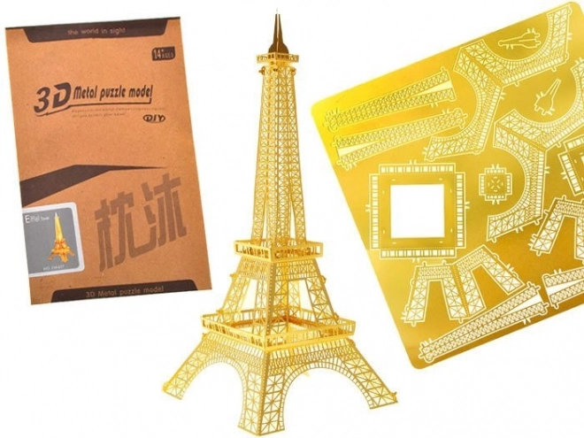 Puzzle 3D Metallo Torre Eiffel Dorata