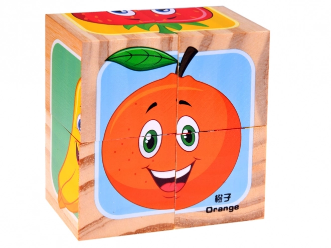 Puzzle Frutta in Legno per Bambini