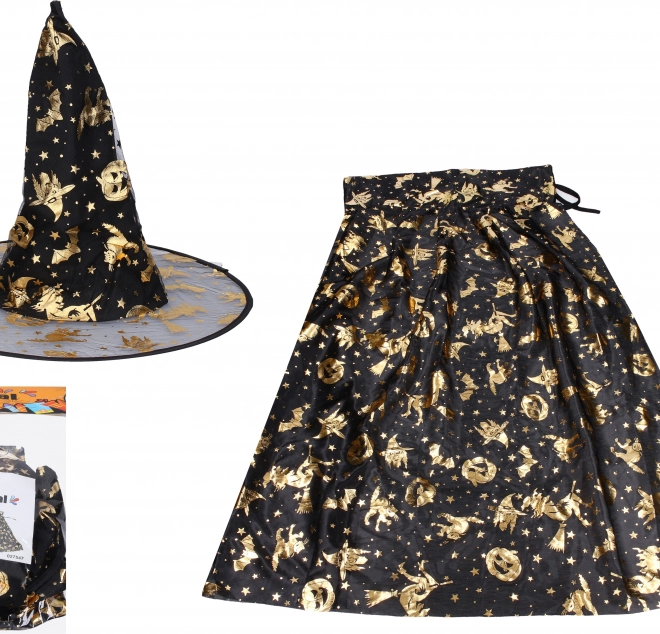 Costume di carnevale per bambini da strega – cappello e mantello