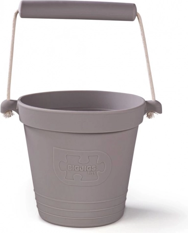 Secchiello da spiaggia in silicone grigio scuro BIGJIGS TOYS