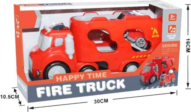 Grande carro attrezzi rosso City Truck con effetti sonori e luminosi