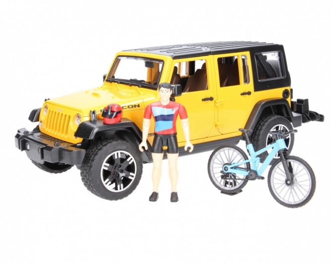 Jeep Wrangler Rubicon con Ciclista e Bici