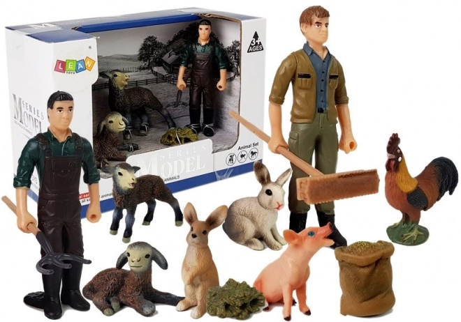Set di figure Fattoria: Animali domestici e contadino