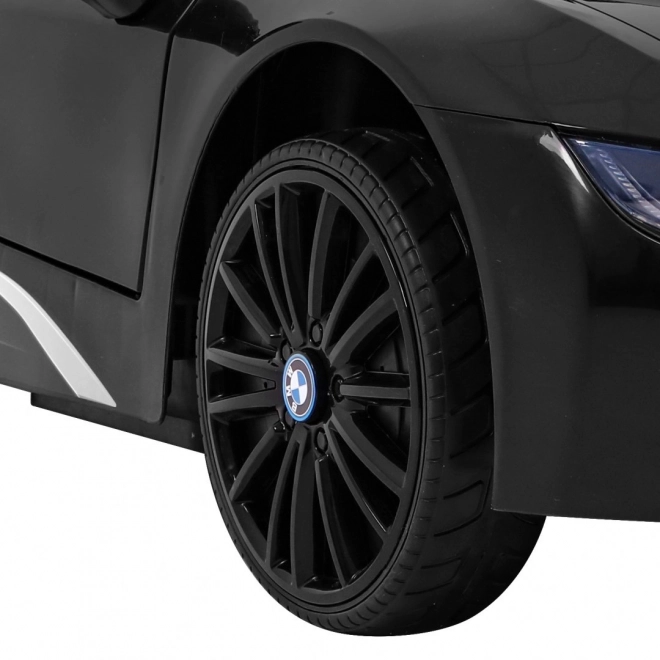 BMW I8 Lift Auto a batteria Nero + telecomando + avvio lento + cinture di sicurezza a 3 punti + MP3 USB + LED