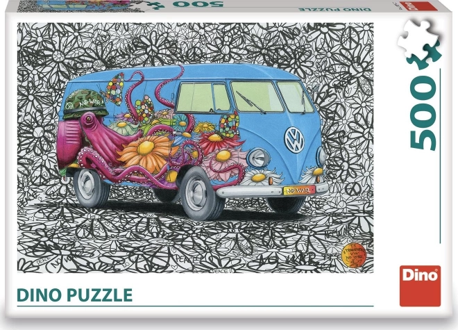 Puzzle Dinos Hippies VW 500 Pezzi