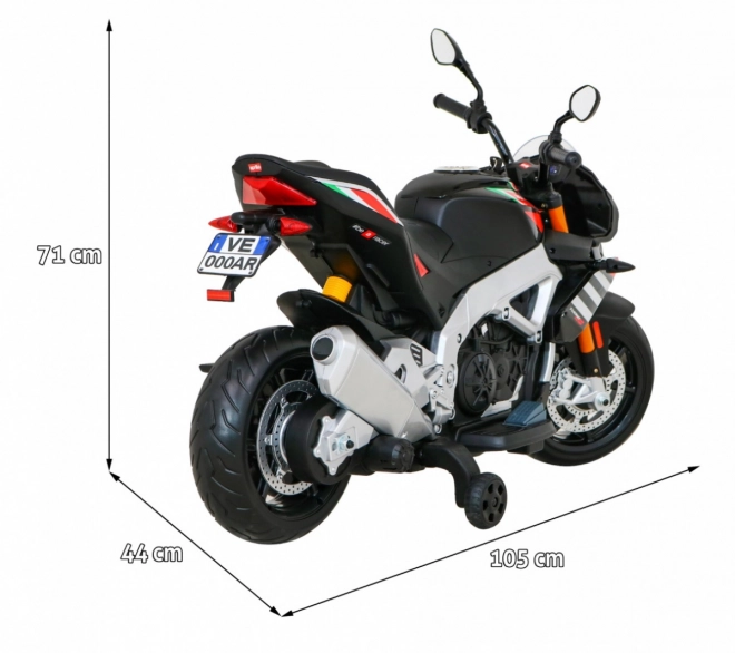 Moto a batteria per bambini Aprilia Tuono V4 nero