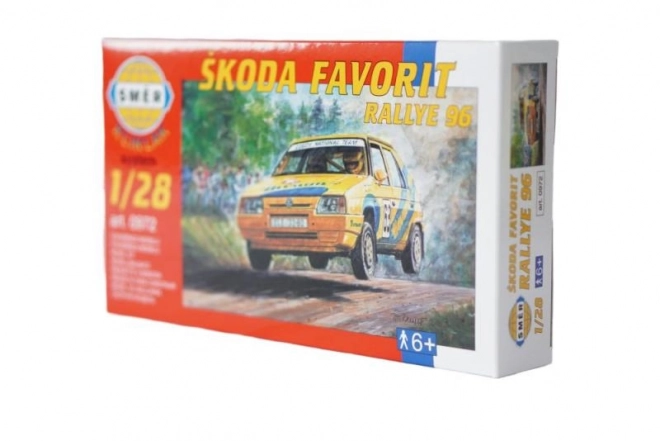 Modello da costruzione Škoda Favorit Rallye 96 scala 1:28