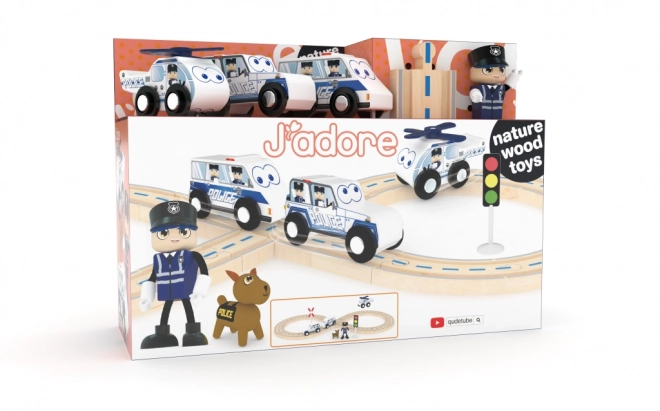 Set di gioco con binari - Polizia