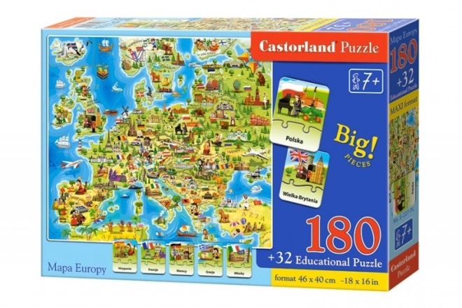 Puzzle educativi mappa dell'Europa